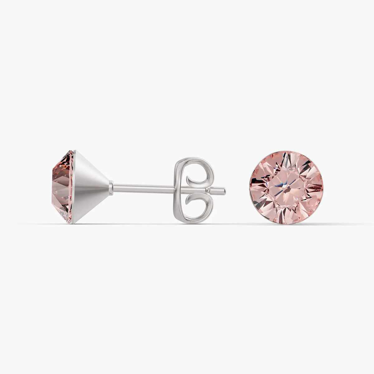Aurora Crystal Stud Earrings - Vintage Rose