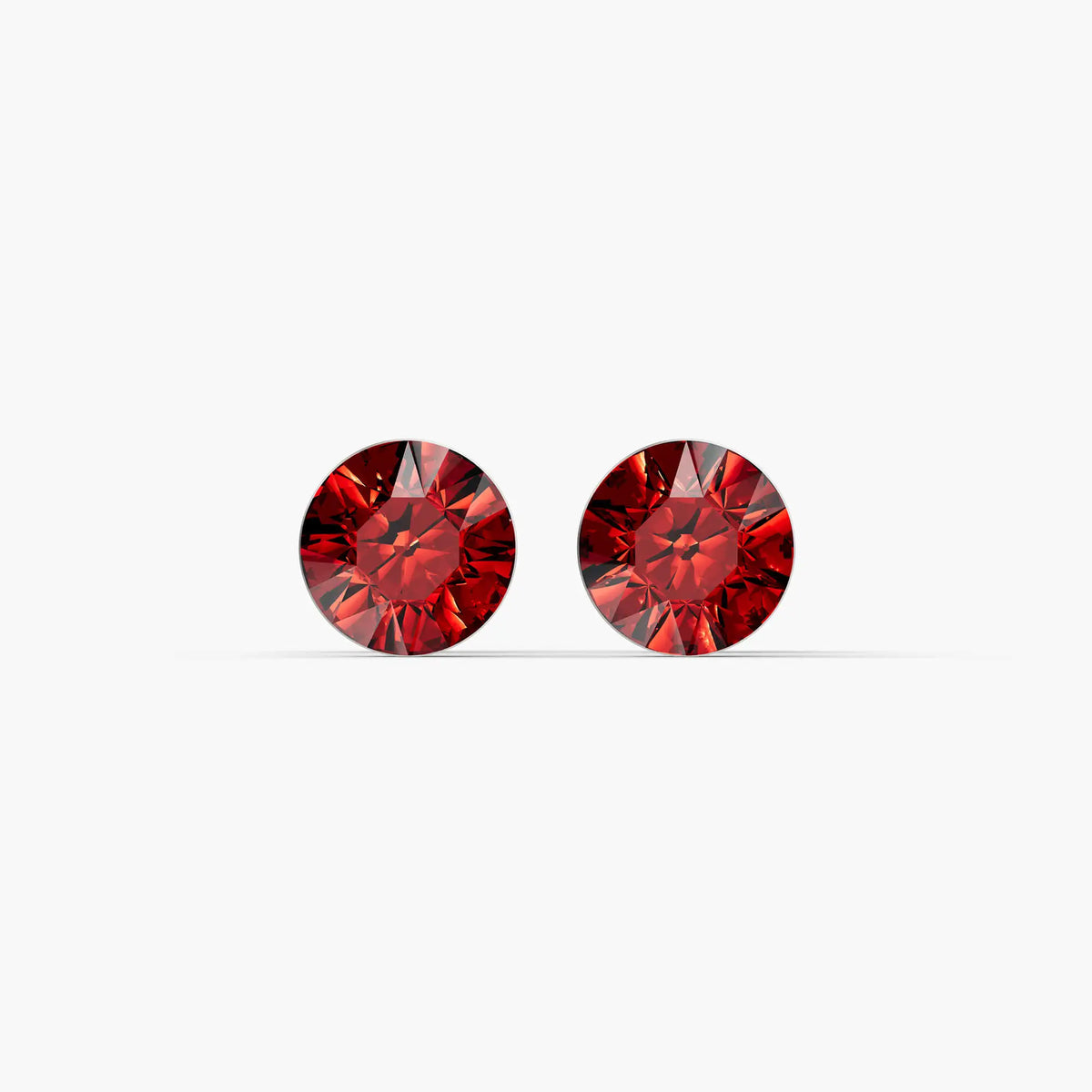Aurora Crystal Stud Earrings - Scarlet