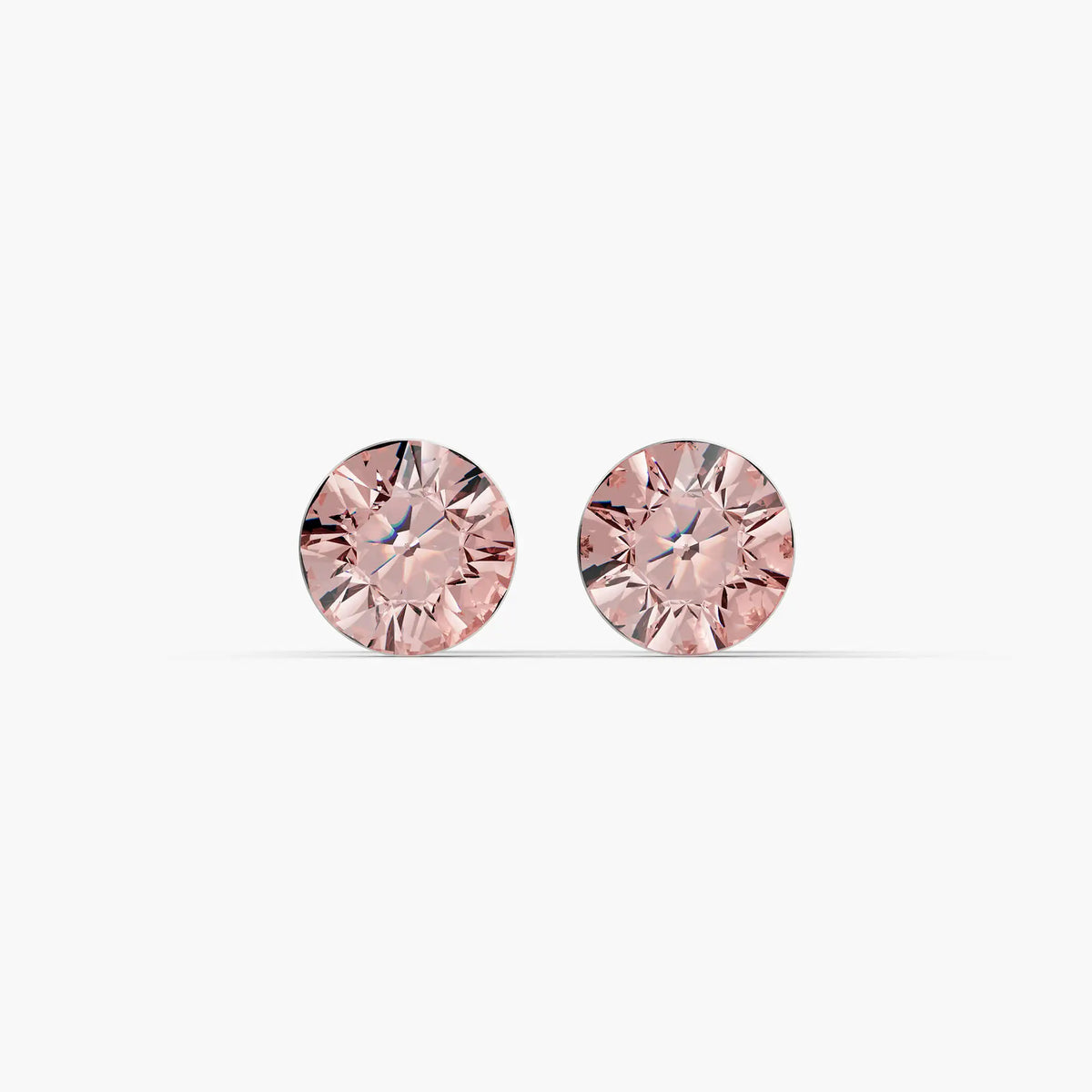 Aurora Crystal Stud Earrings - Vintage Rose