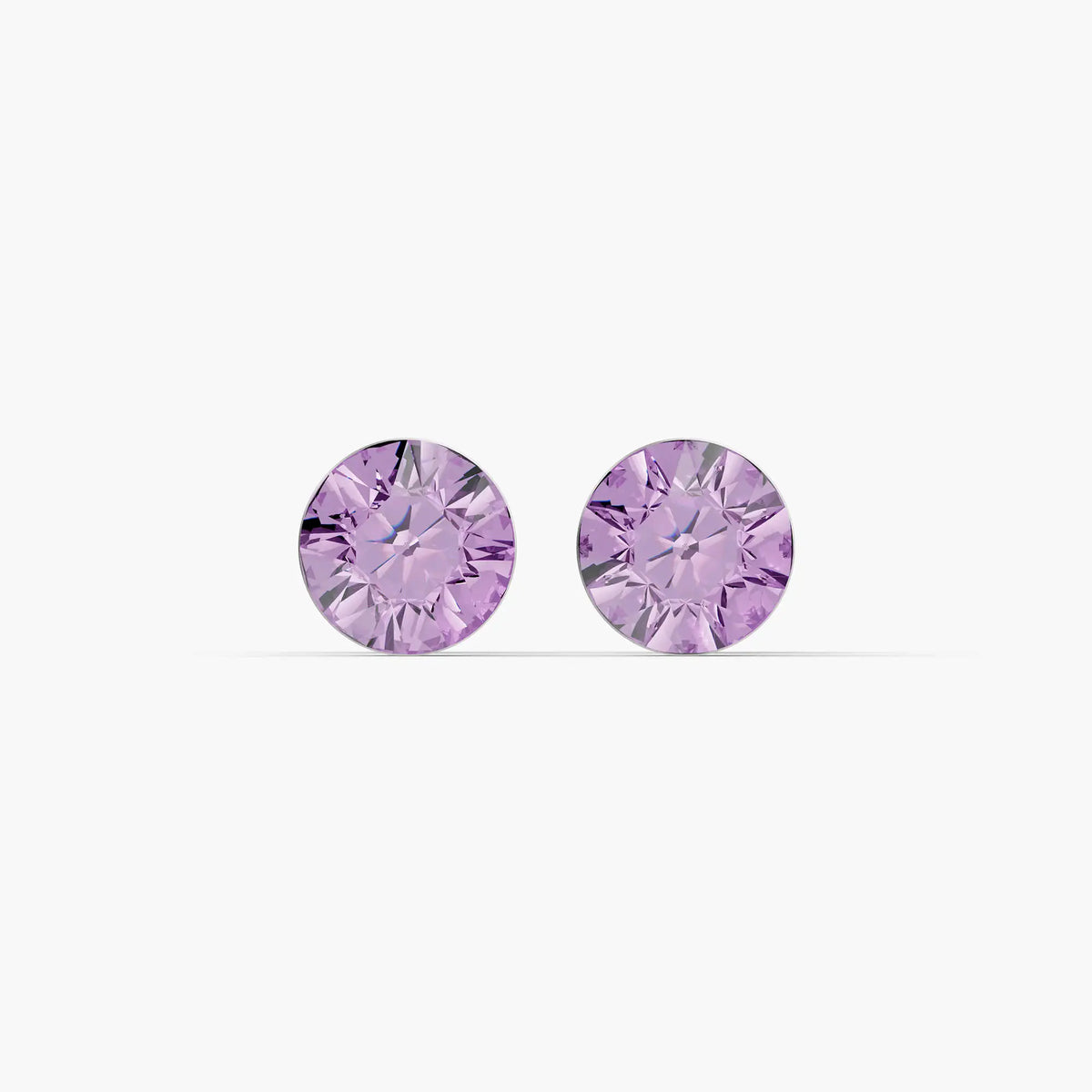 Aurora Crystal Stud Earrings - Violet